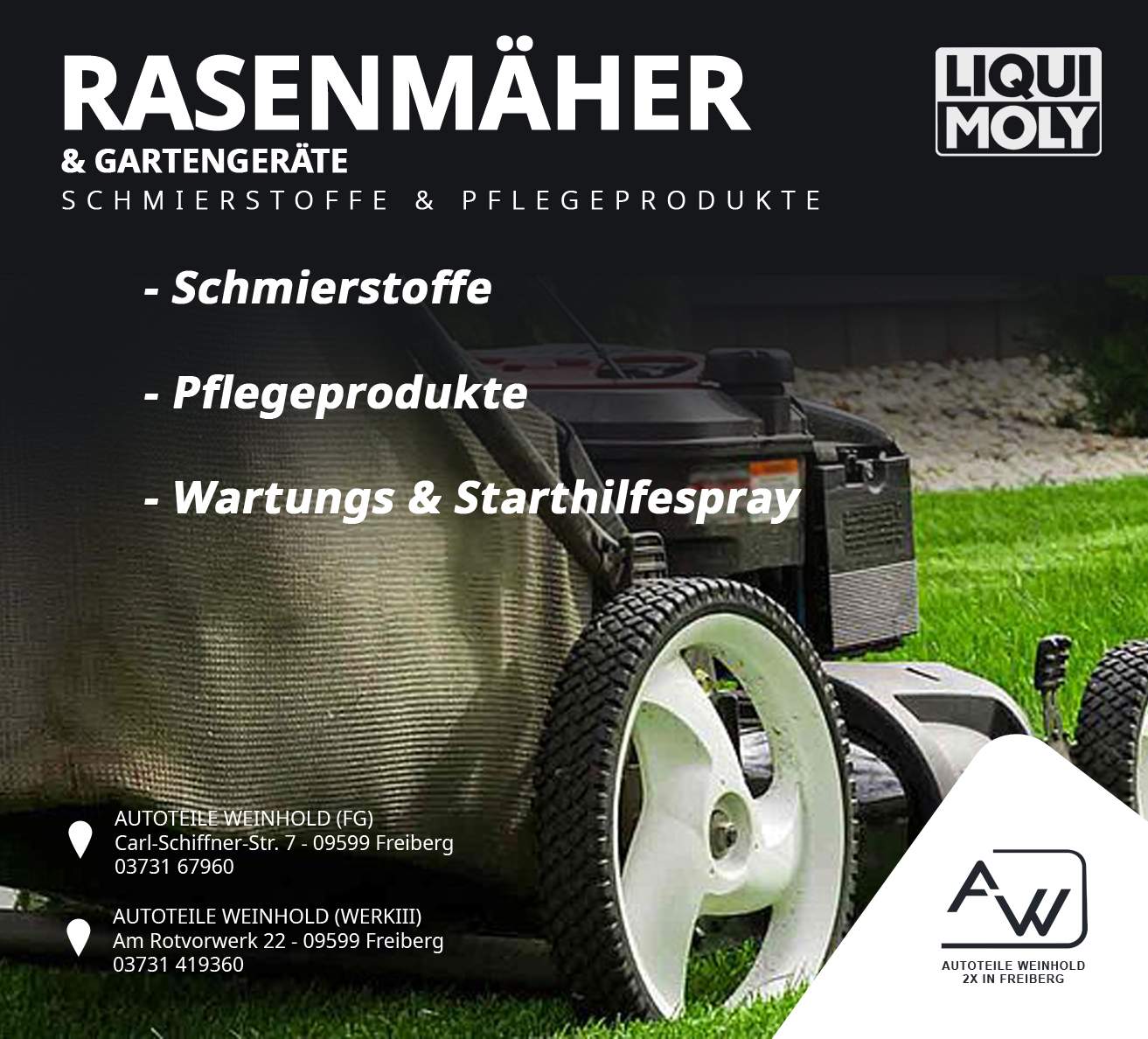 You are currently viewing Liqui Moly Schmierstoffe und Pflegeprodukte für Rasenmäher & Gartengeräte