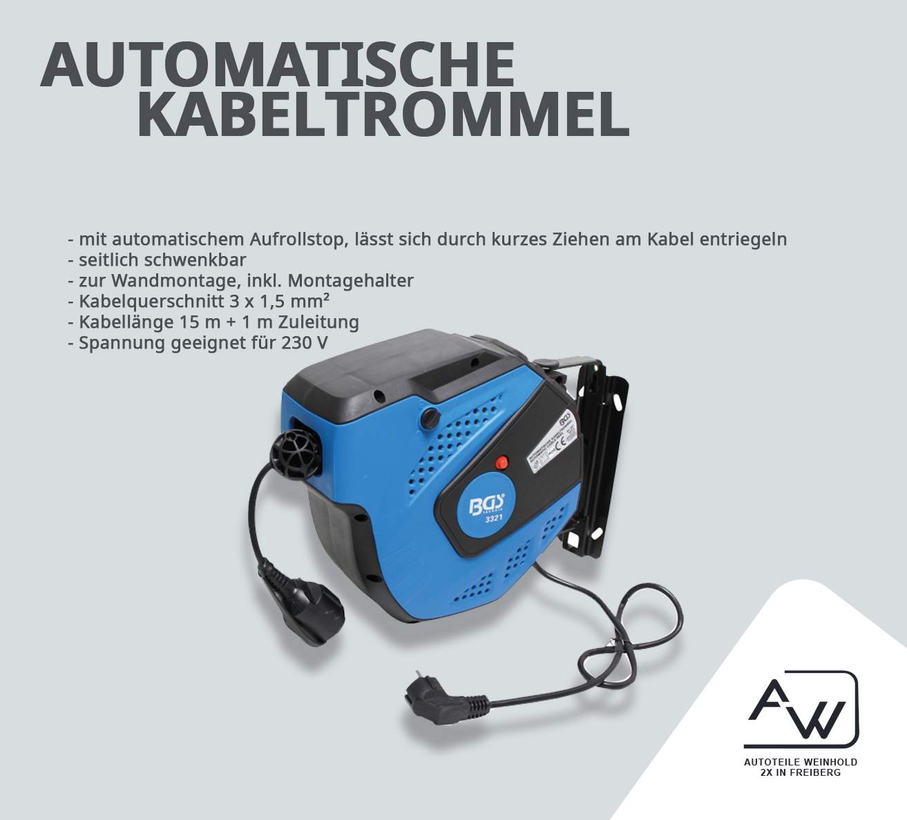 Automatische Kabeltrommel - Autoteile Weinhold